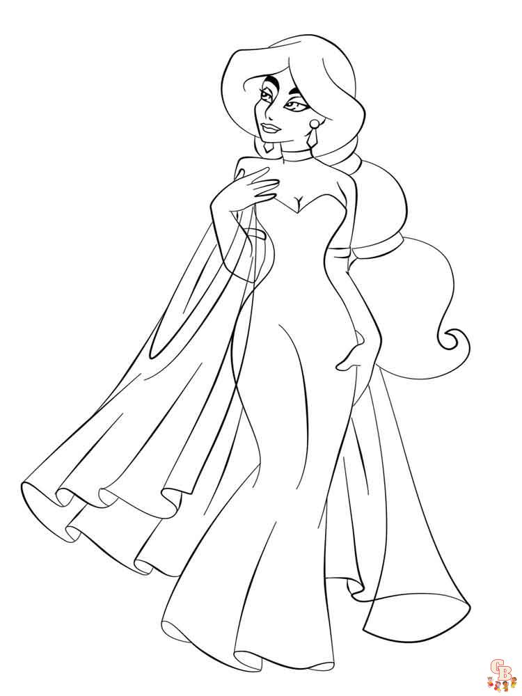 Jasmine Coloring Pages 10