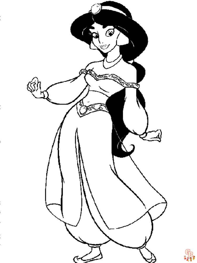 Jasmine Coloring Pages 11