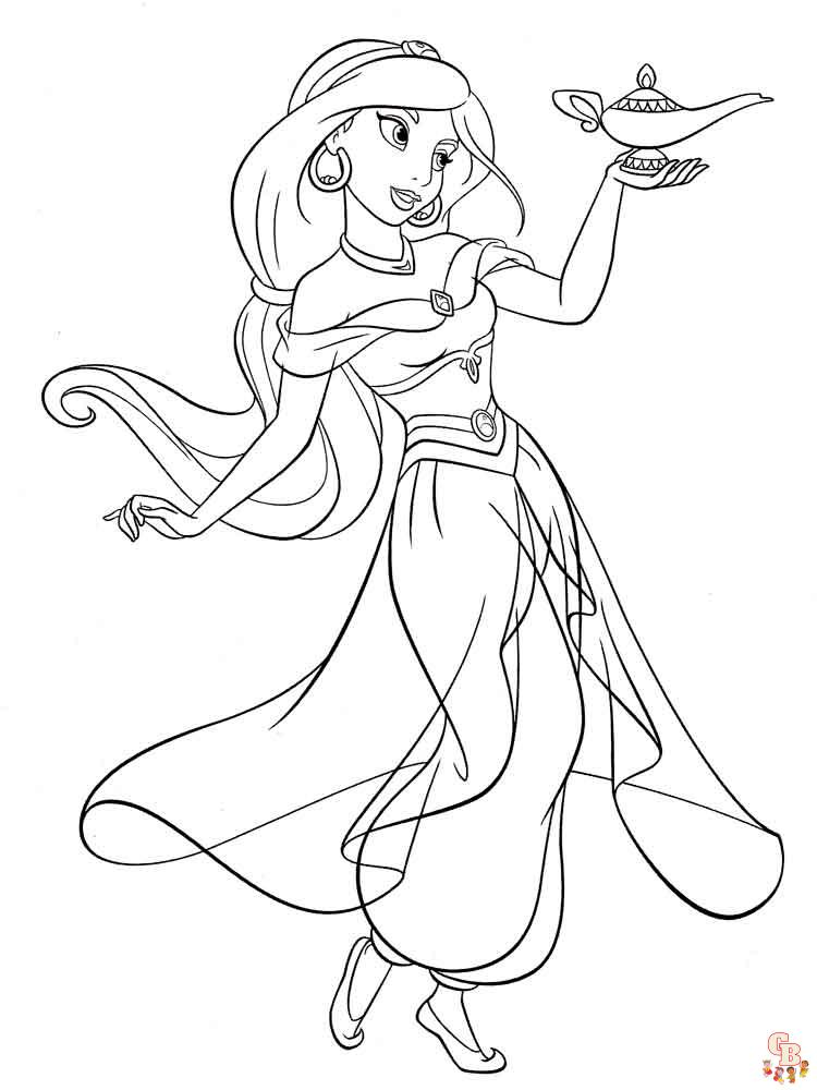 Jasmine Coloring Pages 13