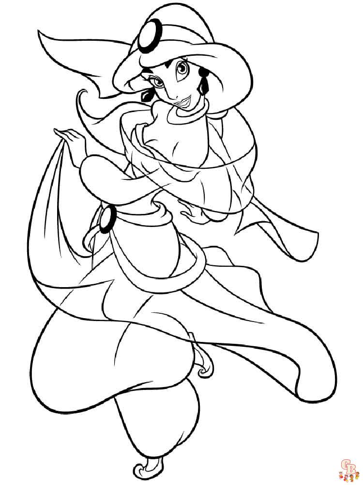 Jasmine Coloring Pages 18