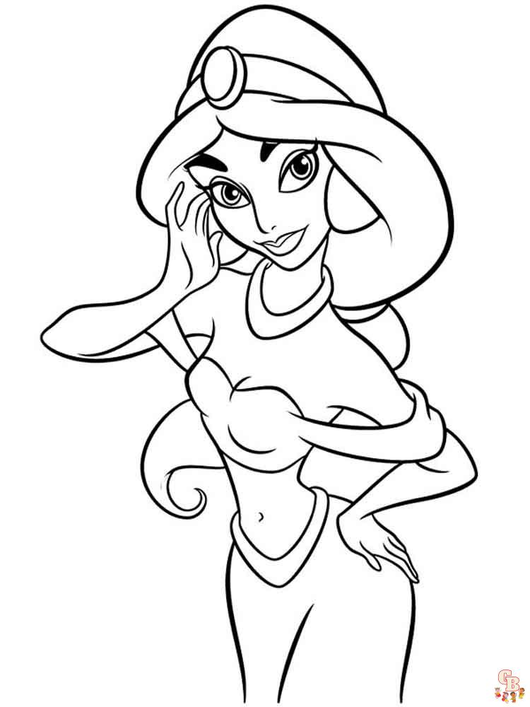 Jasmine Coloring Pages 6