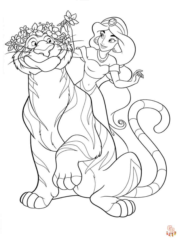 Jasmine Coloring Pages 7