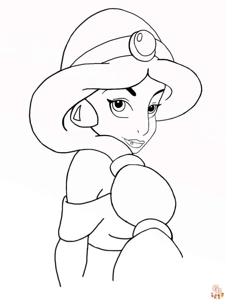 Jasmine Coloring Pages 9