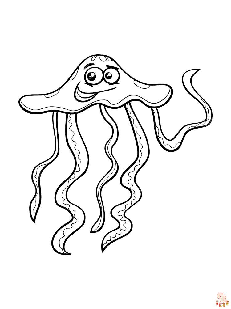 Jelly Fish Coloring Pages