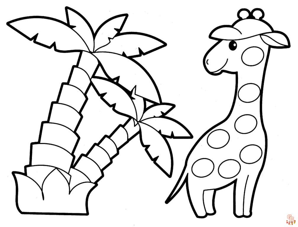 Jungle Animals Coloring Pages Free for Kids - GBcoloring