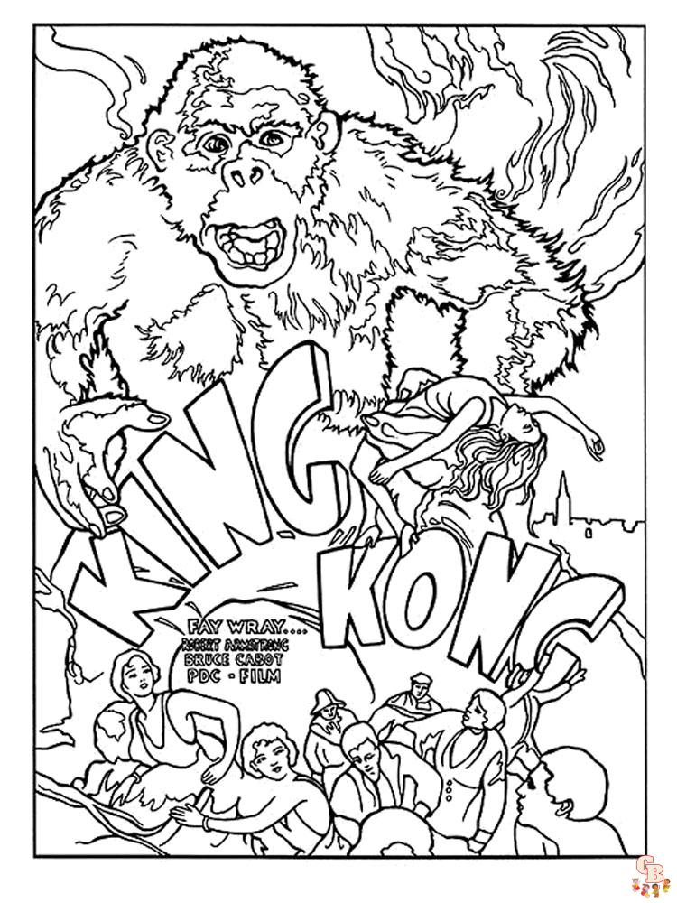 king kong coloring page