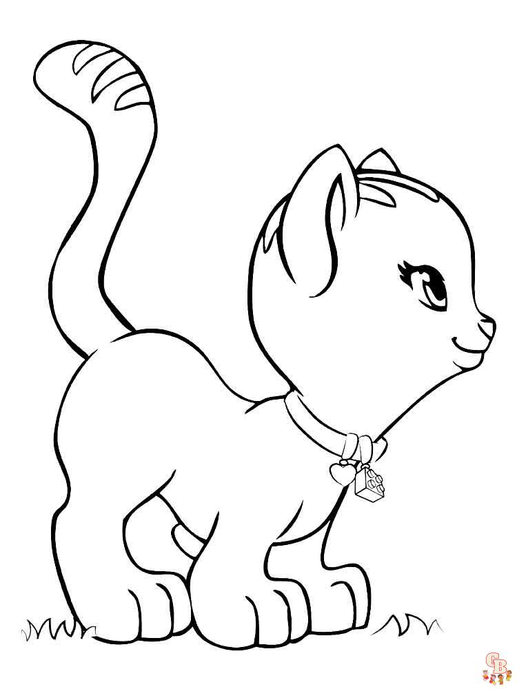 Kitten Coloring Pages 1