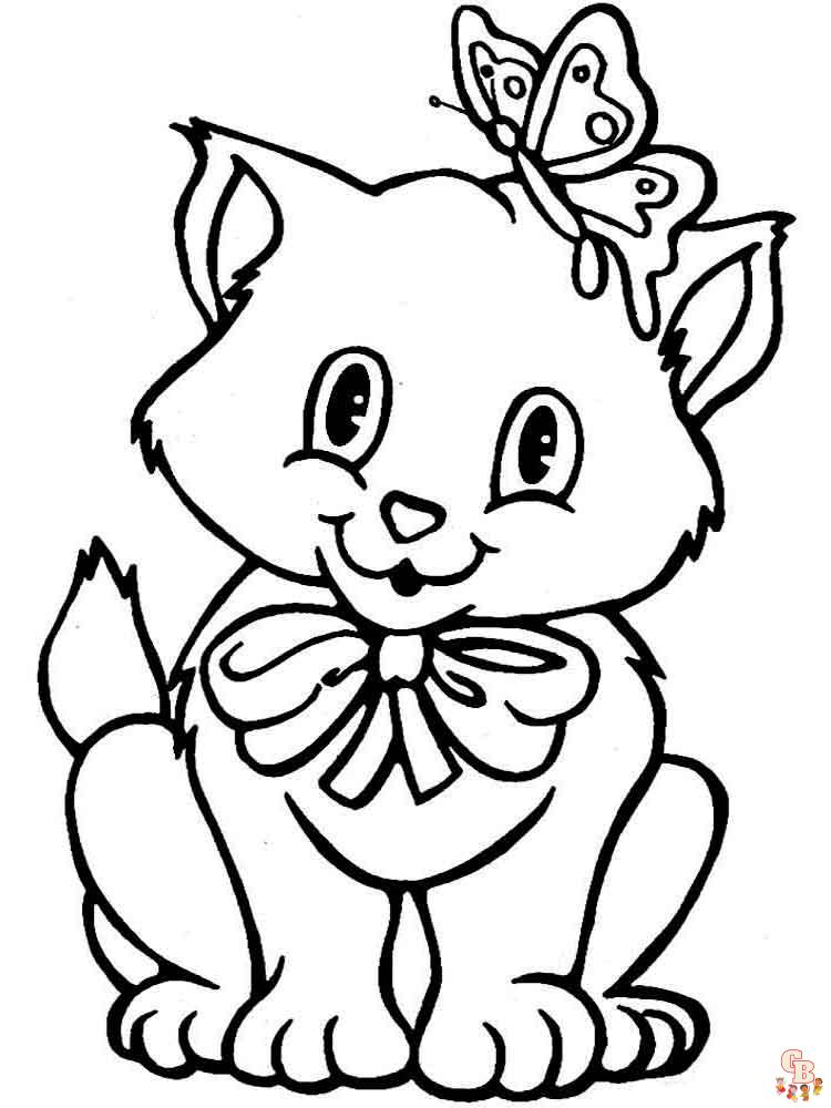 Kitten Coloring Pages 12
