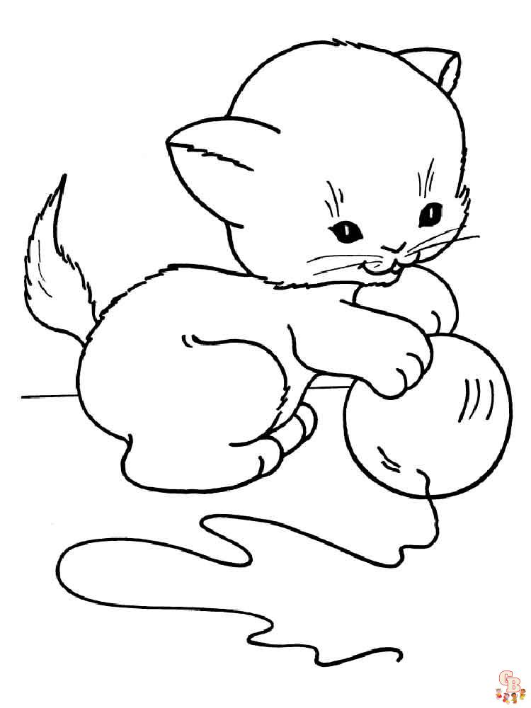 Kitten Coloring Pages 2