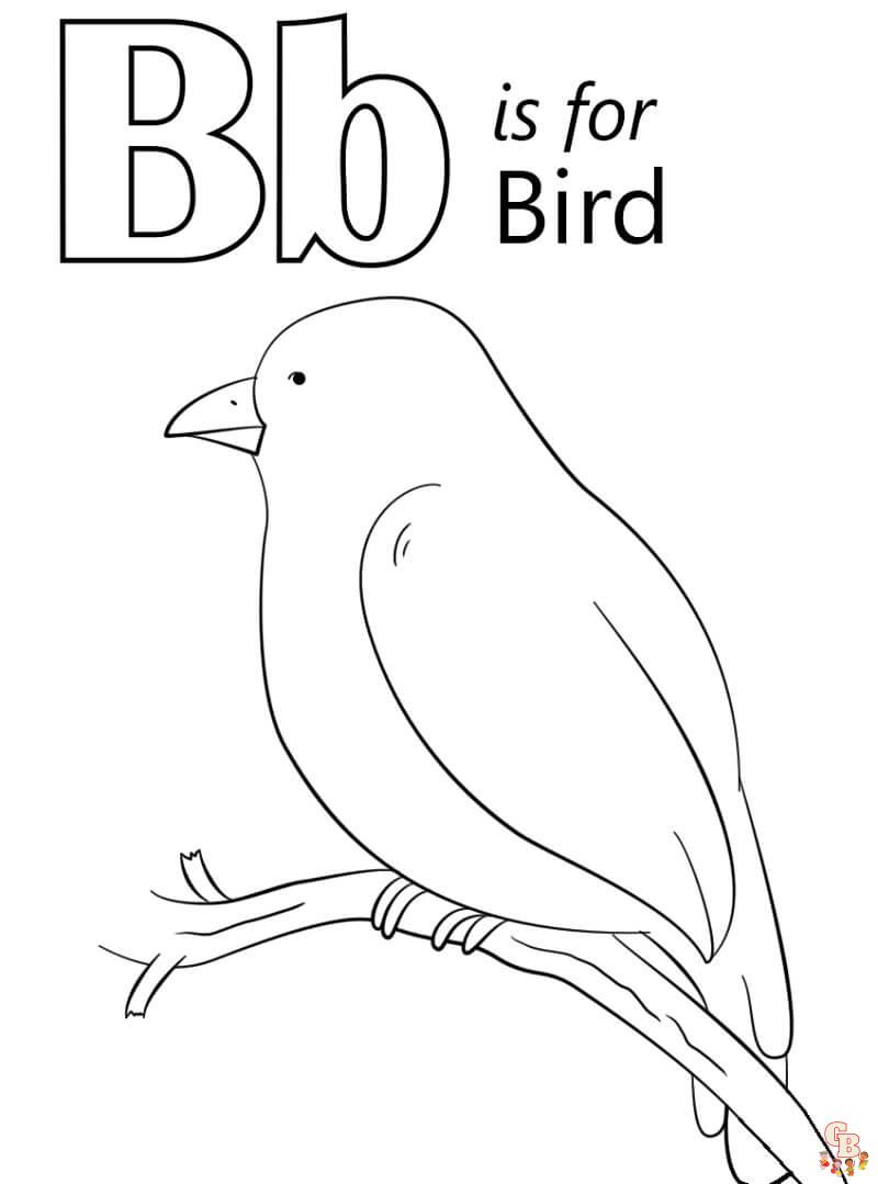 Letter B Coloring Pages
