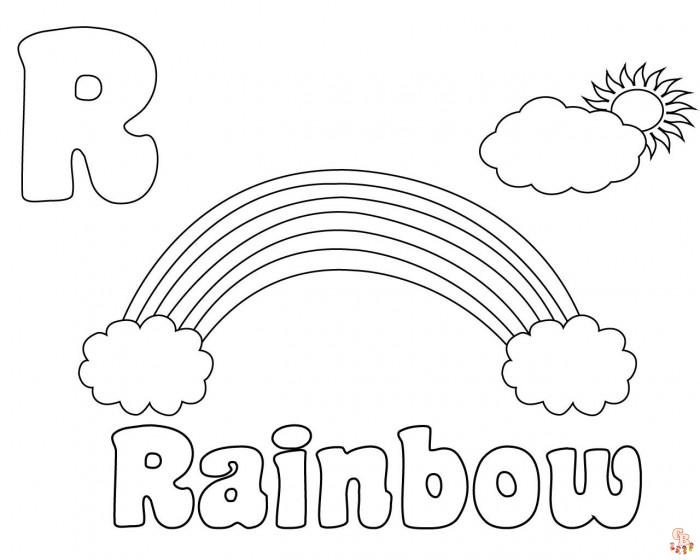 printable letter r coloring pages