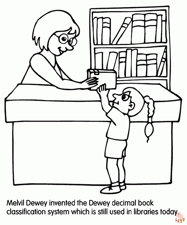 Library Coloring Pages 1