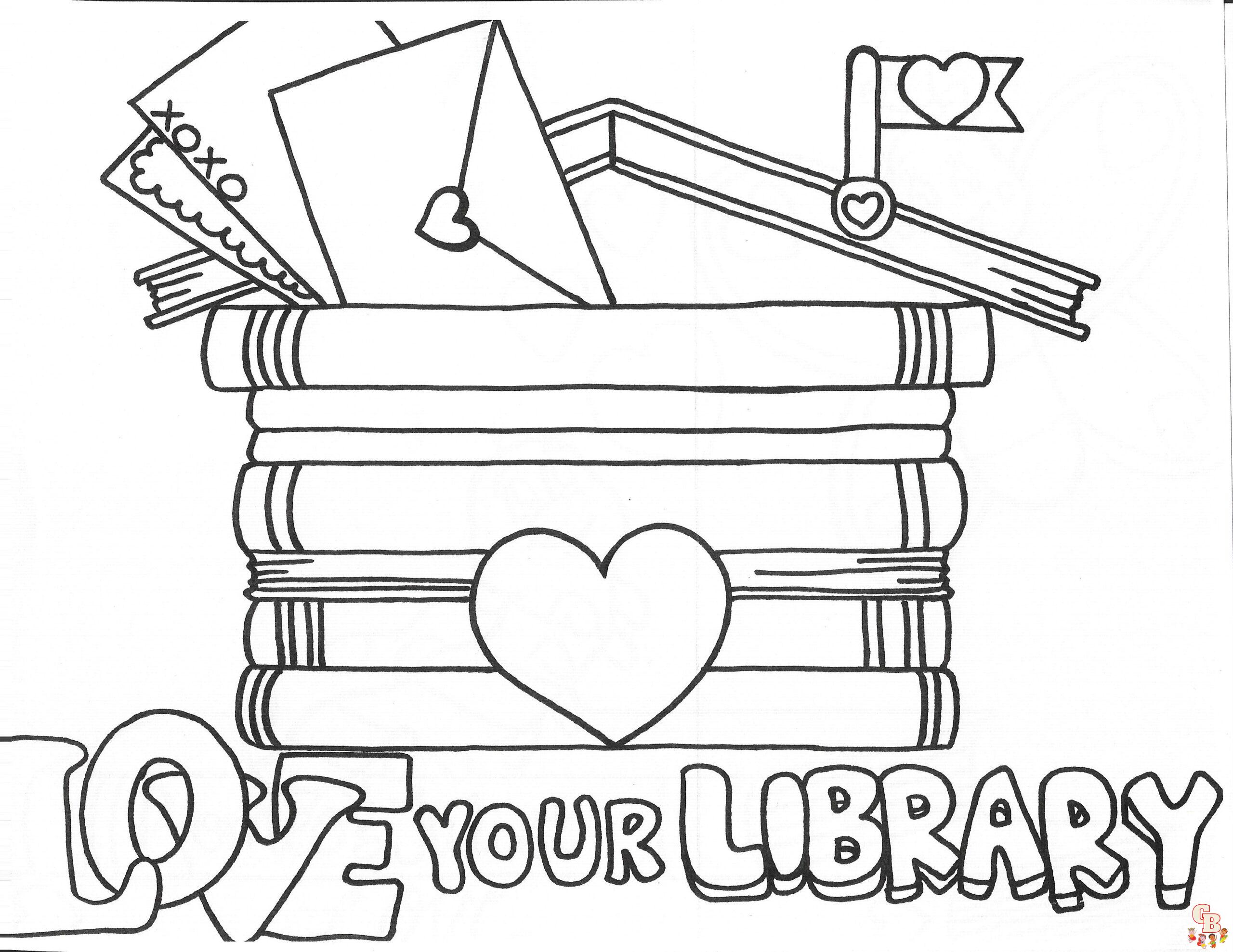 Library Coloring Pages 2