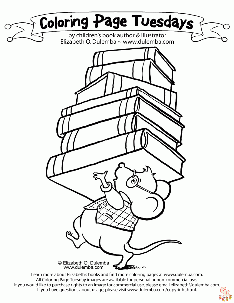 Library Coloring Pages 3