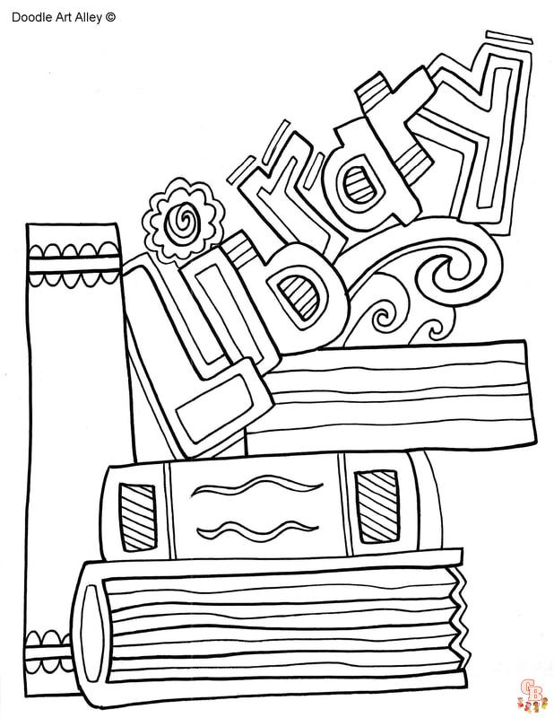Library Coloring Pages 5