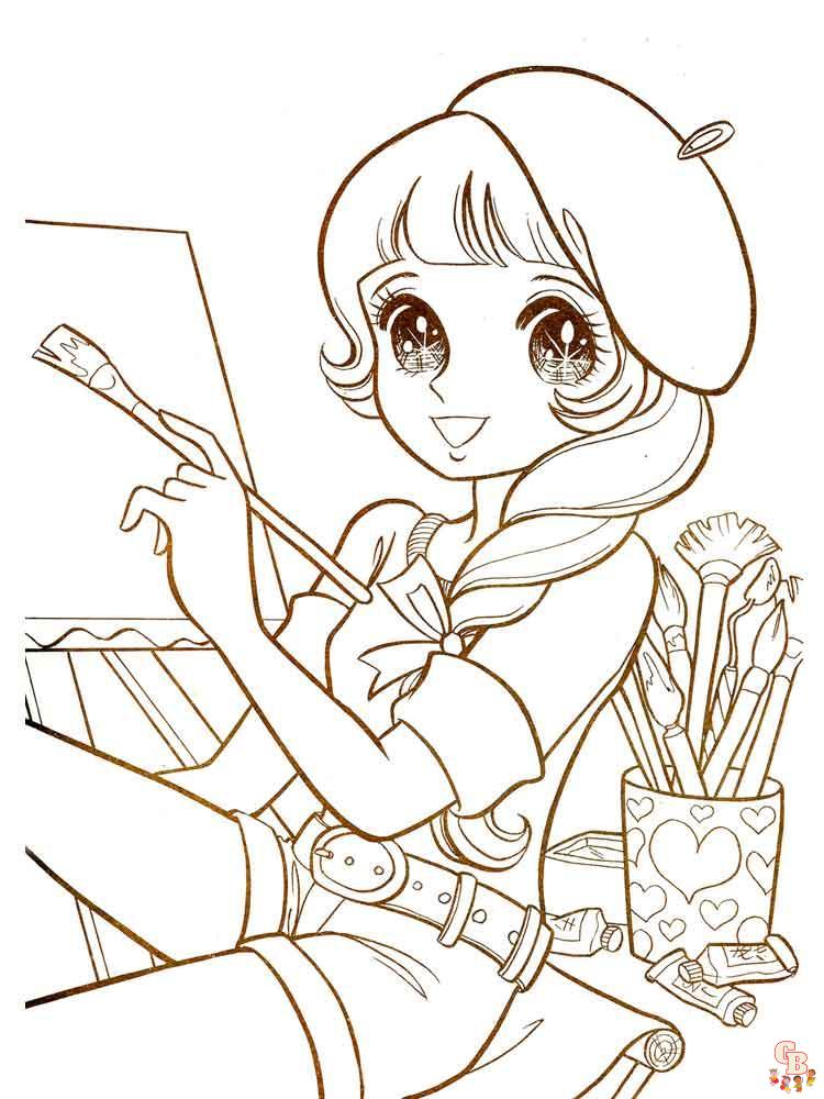 Manga Coloring Pages Free Printable for kids