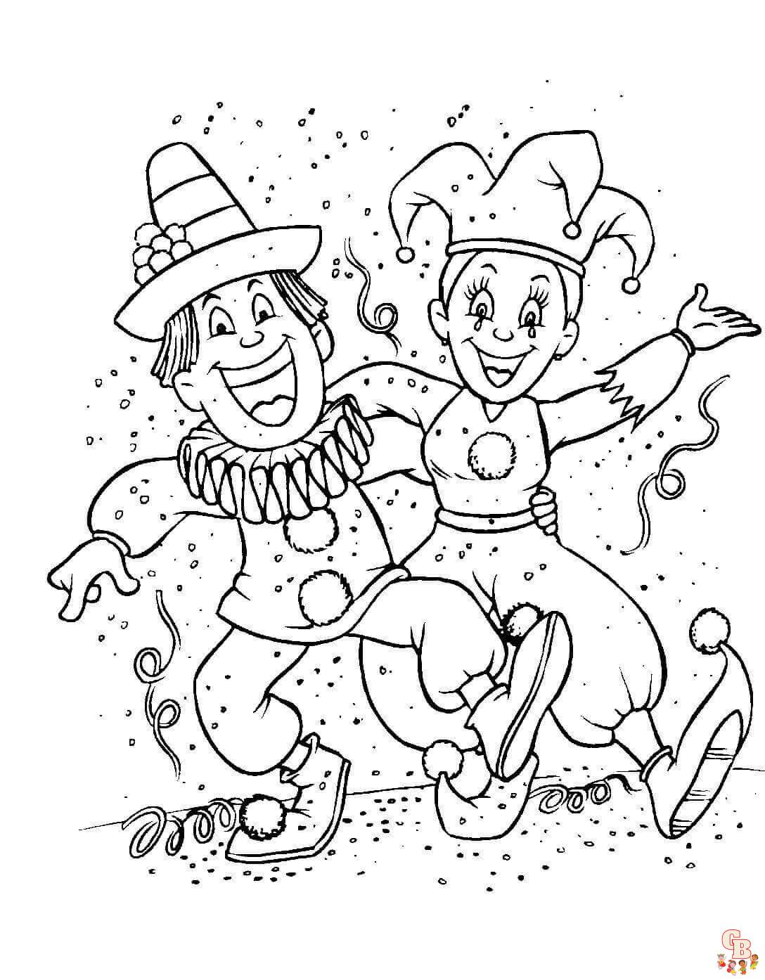 Mardi Gras coloring pages 1