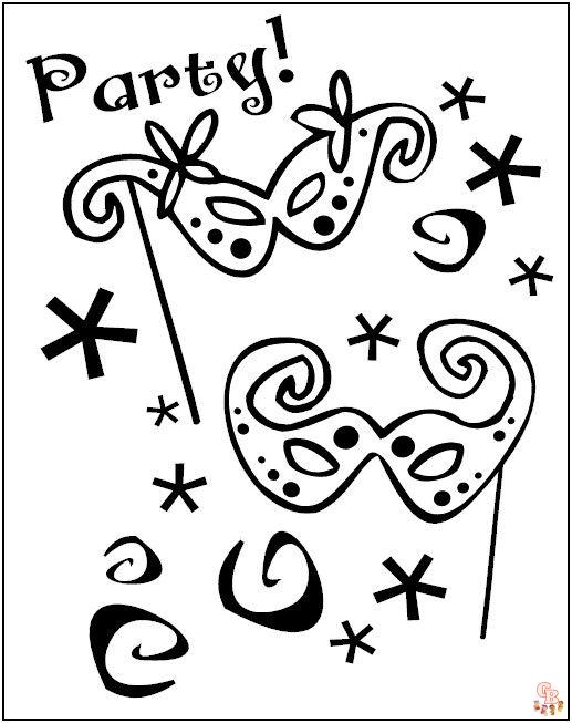 Mardi Gras coloring pages 12