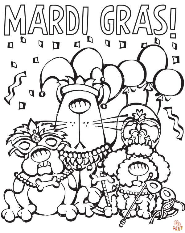Mardi Gras coloring pages 17