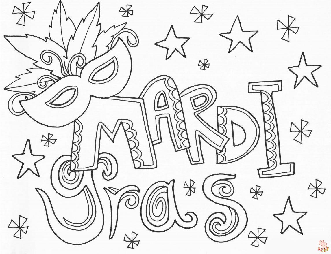 Mardi Gras coloring pages 19