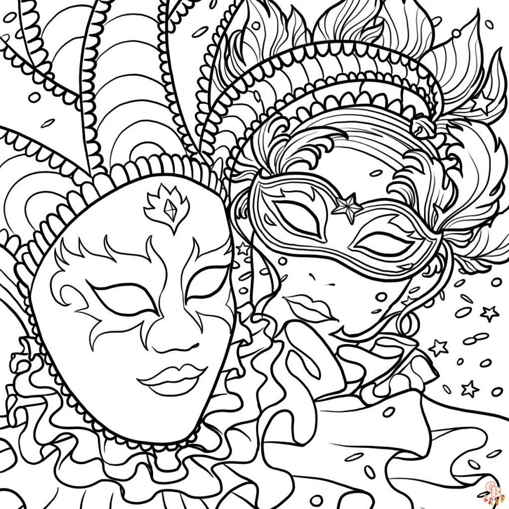 Mardi Gras coloring pages 2