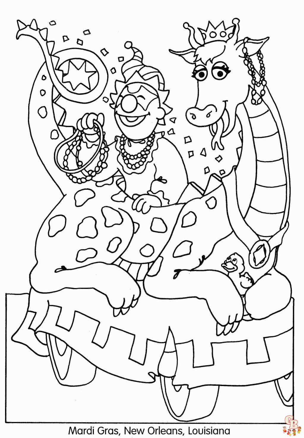 Mardi Gras coloring pages 3