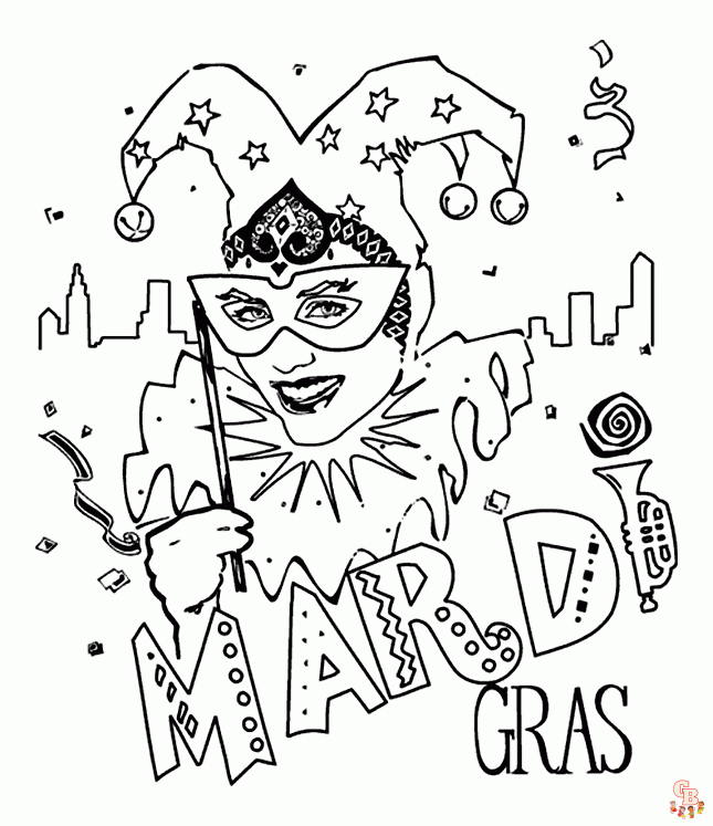 Mardi Gras coloring pages 4