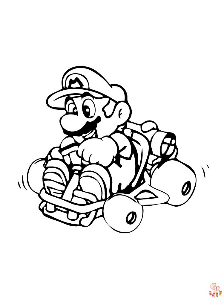 Mario Kart Coloring Pages