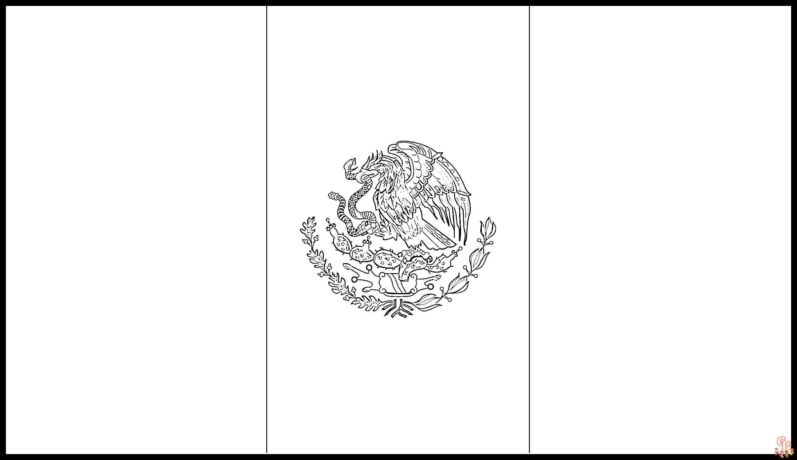 Mexico Flag Coloring Pages