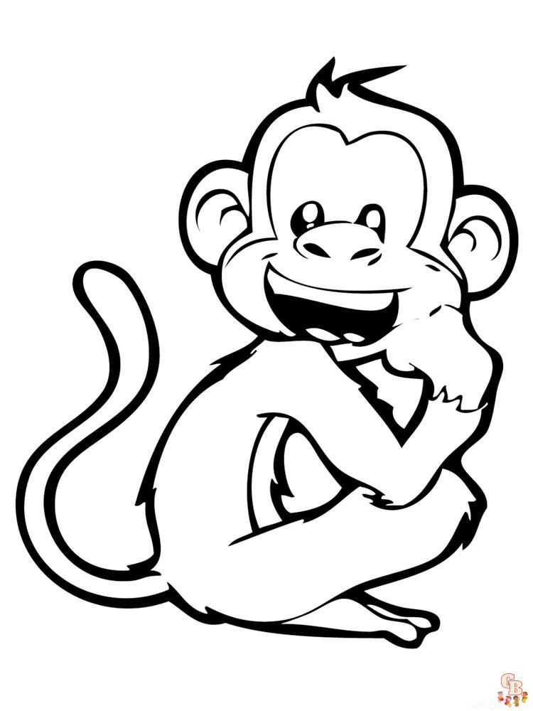 Monkey Animal Coloring Pages 366