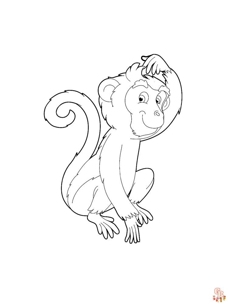Monkey Coloring Pages 15