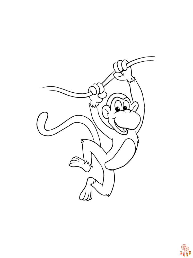 Monkey Coloring Pages 16