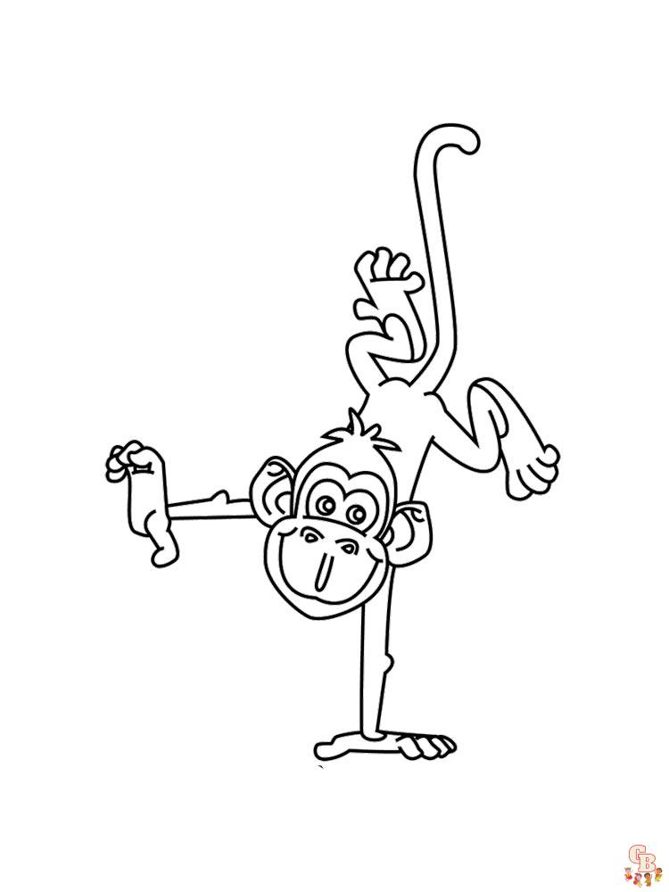 Monkey Coloring Pages 3