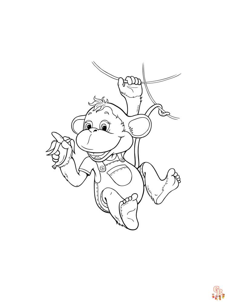Monkey Coloring Pages