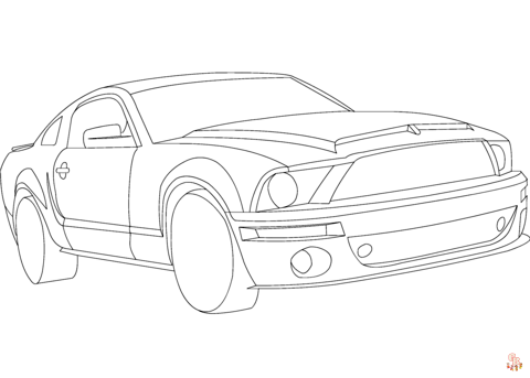 Mustang car coloring pages