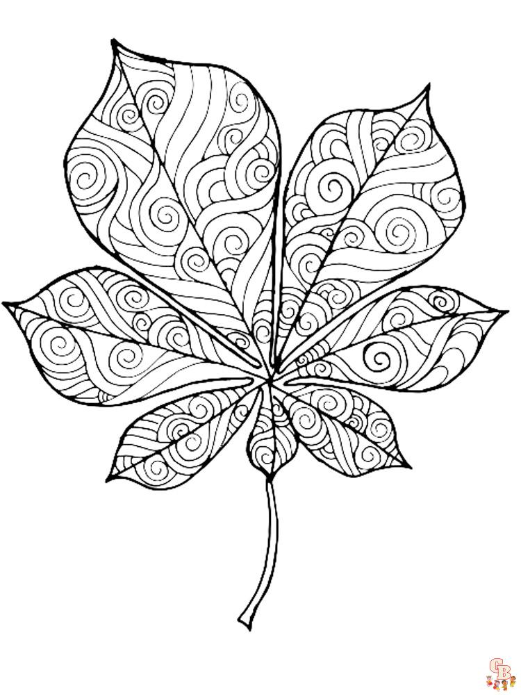 Mycoloring Pages Leaves For Adults 10