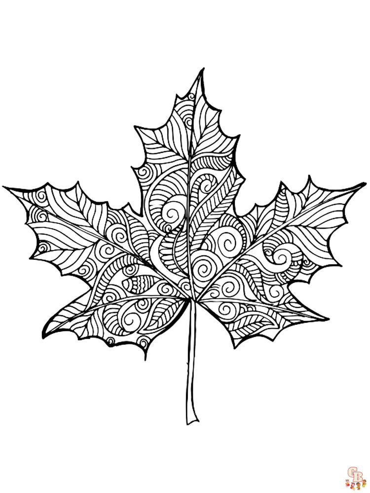 Mycoloring Pages Leaves For Adults 11