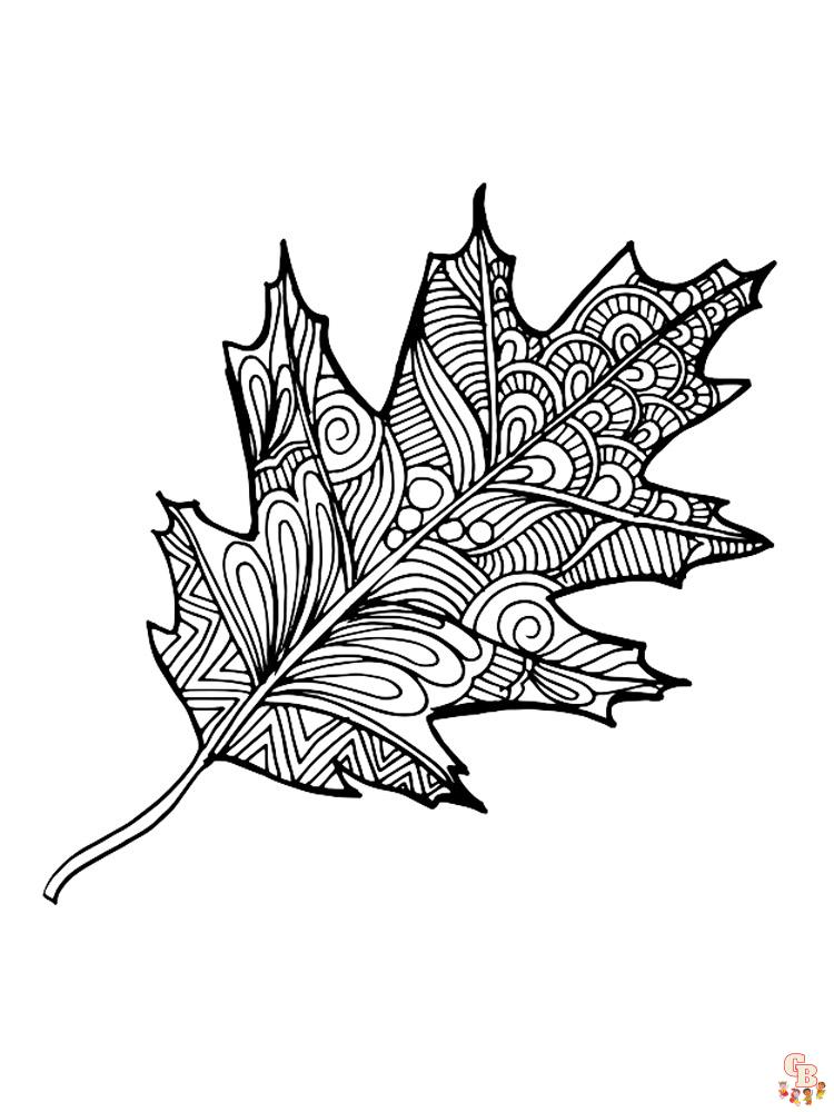 Mycoloring Pages Leaves For Adults 12