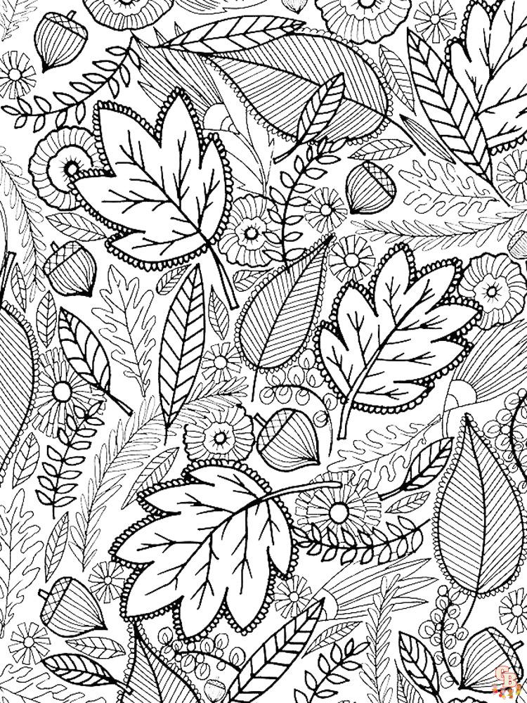 Mycoloring Pages Leaves For Adults 15