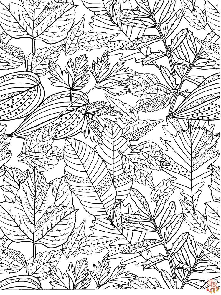 Mycoloring Pages Leaves For Adults 2