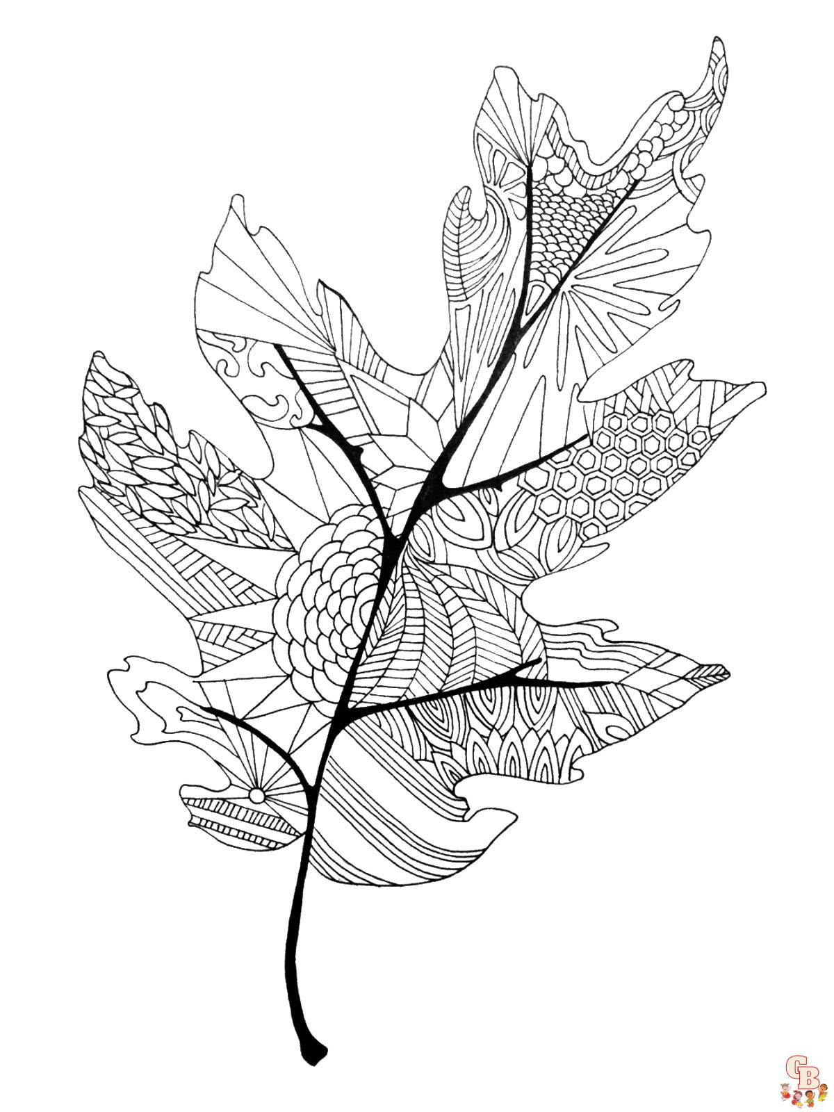 Mycoloring Pages Leaves For Adults 20