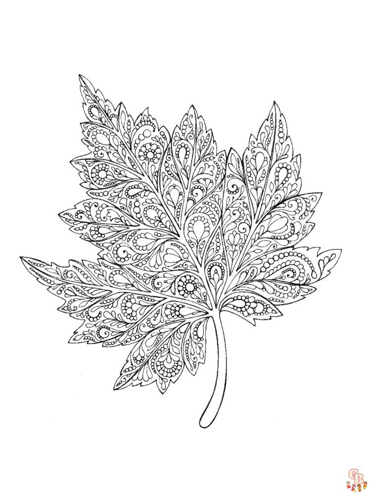 Mycoloring Pages Leaves For Adults 21