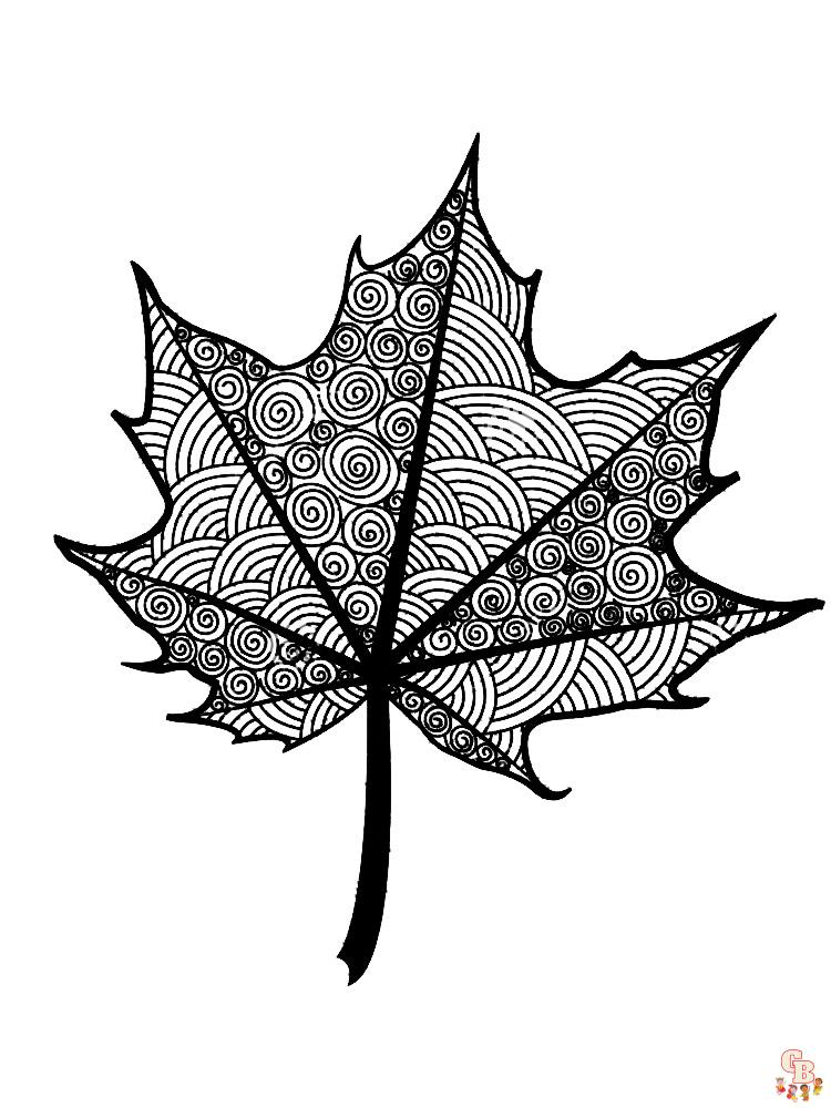 Mycoloring Pages Leaves For Adults 24