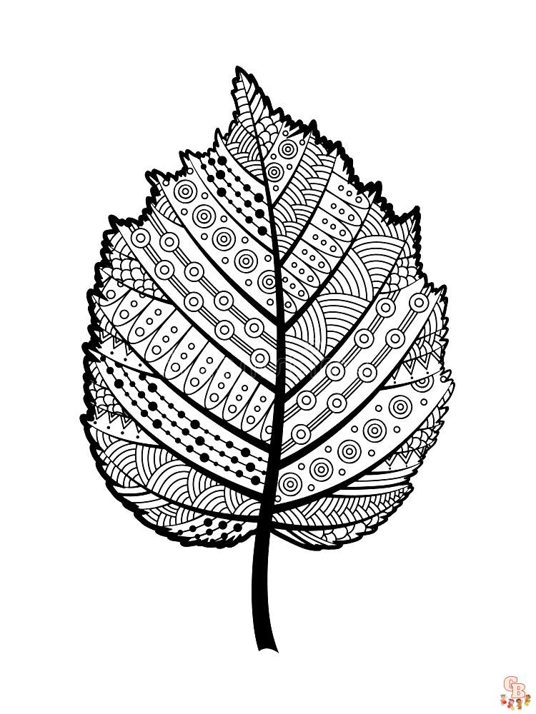 Mycoloring Pages Leaves For Adults 27