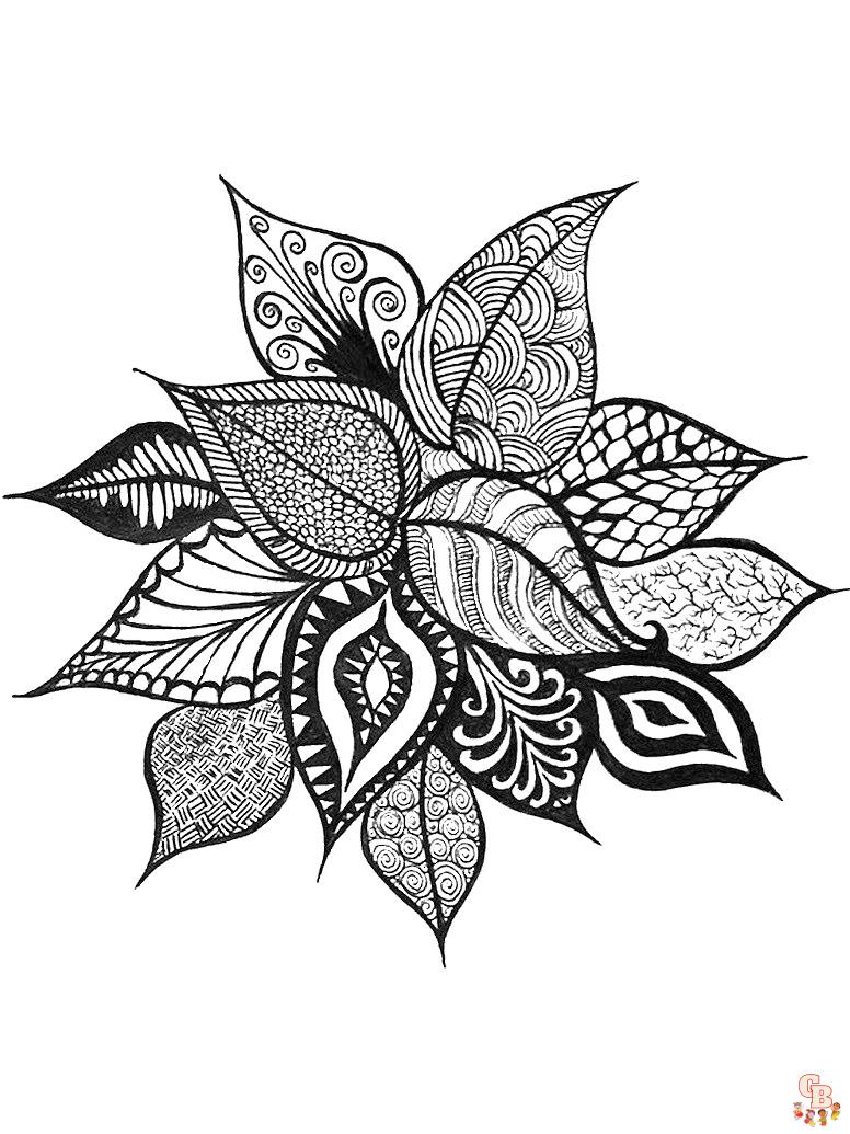 Mycoloring Pages Leaves For Adults 3