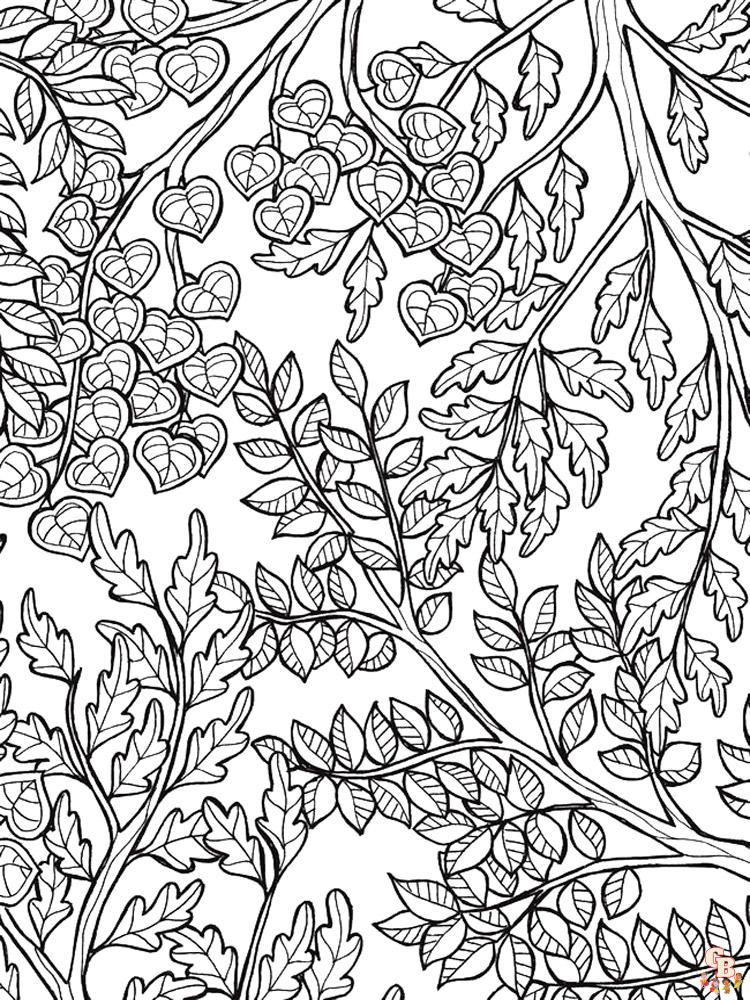 Mycoloring Pages Leaves For Adults 4