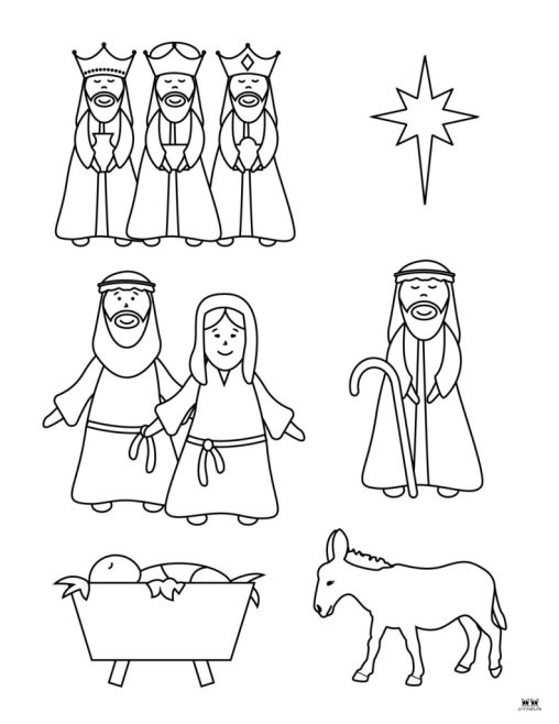 Nativity Coloring Pages Free Printable - GBcoloring