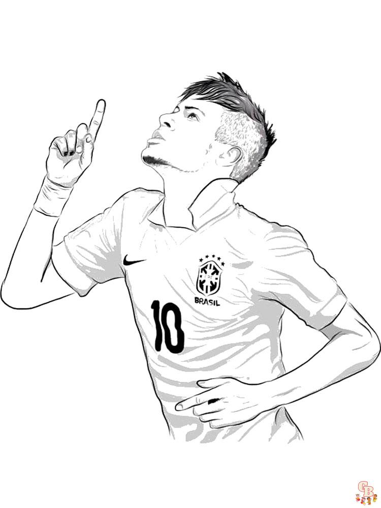 Neymar Coloring Pages