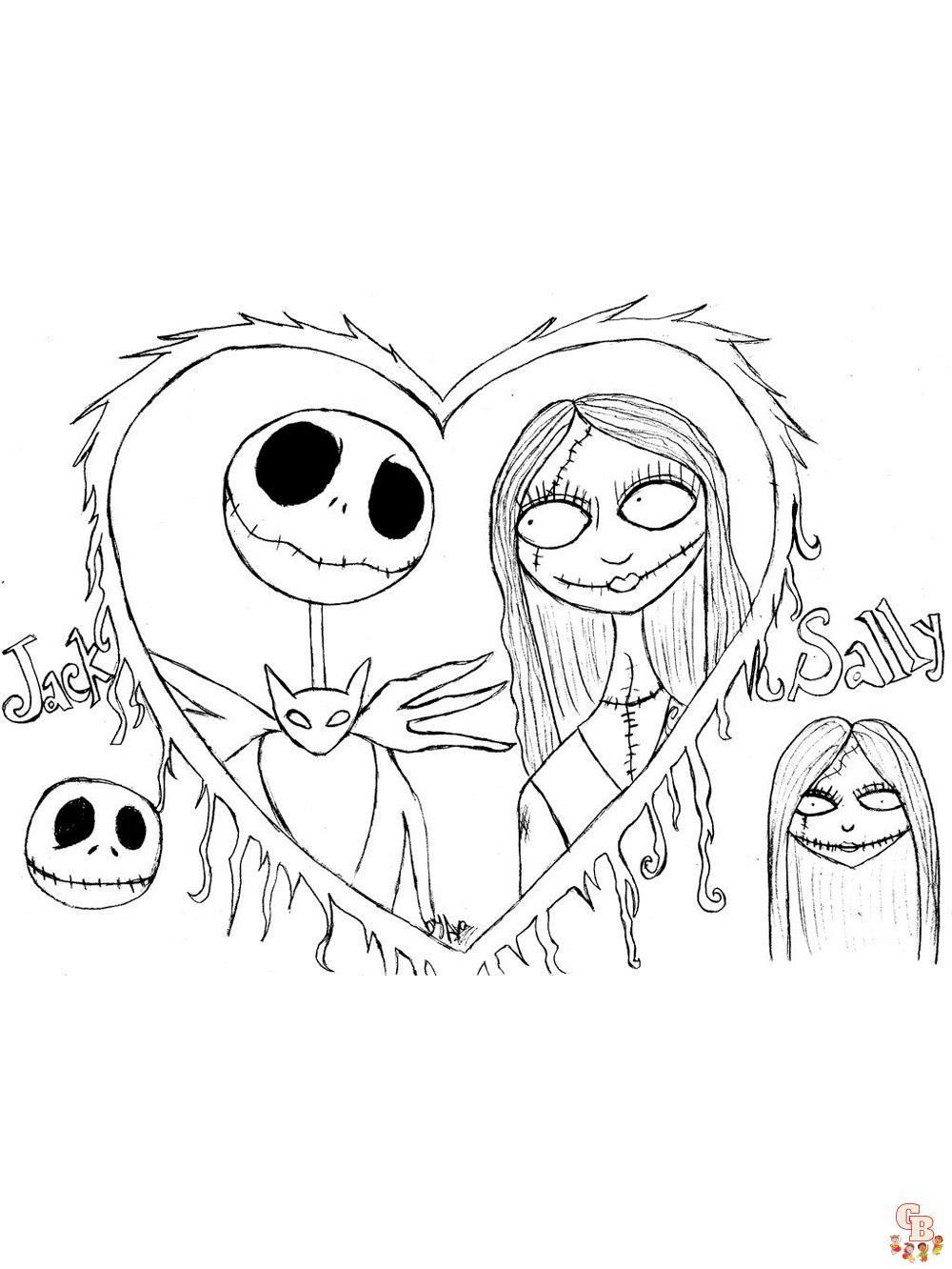 NIGHTMARE BEFORE CHRISTMAS Coloring Pages