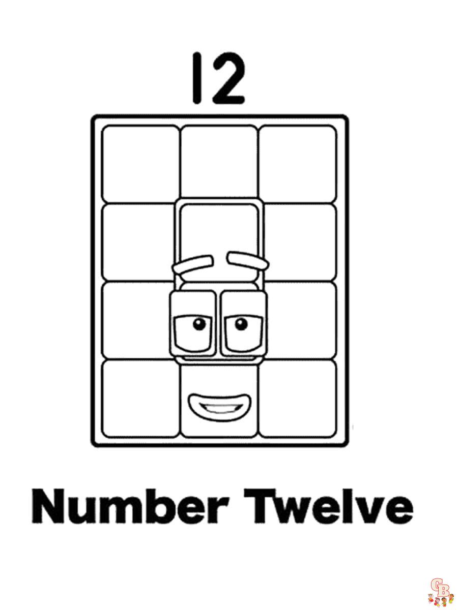 Numberblocks Coloring Pages 10